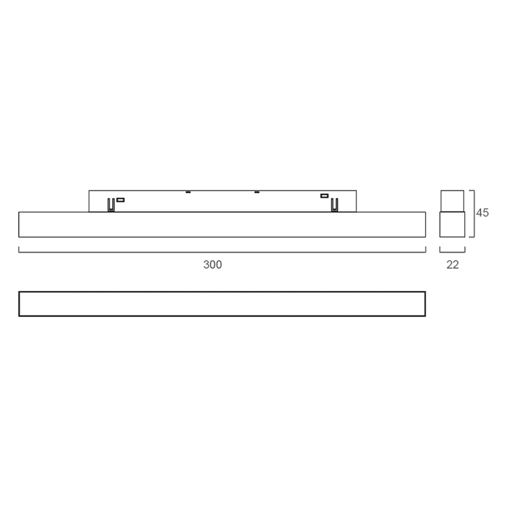 Светильник трековый Flood 300F S20 10W 120° 48V CRI≥90 IP20 белый