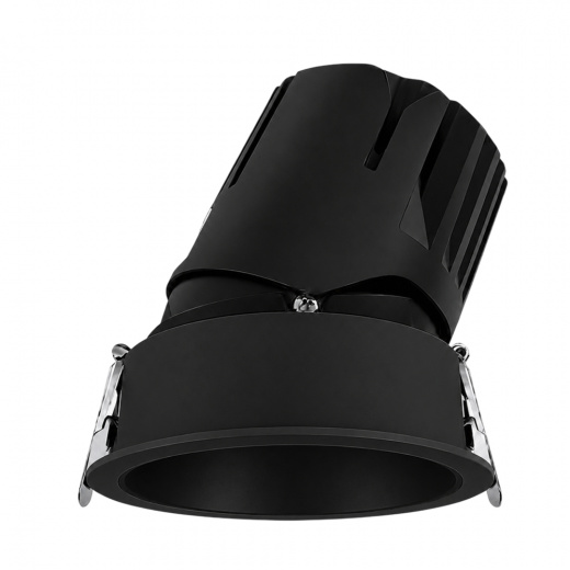 Светильник встраиваемый D2055 R 20W 3000K 15° 220V CRI≥90 IP65 черный