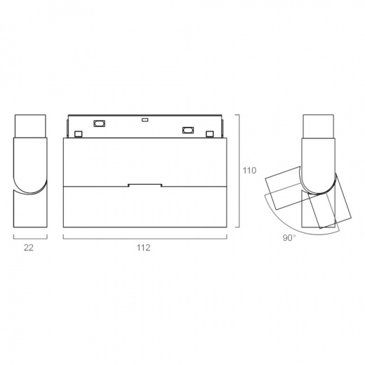Светильник трековый Folding CX003-6F S20 6W 120° 48V CRI≥90 IP20 белый																														